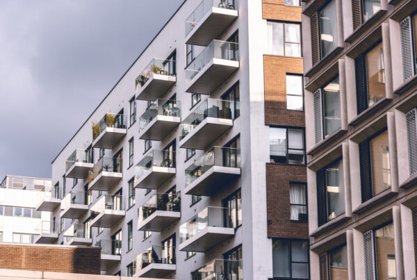 Modern apartment building