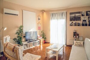 Sun lit apartment living room